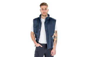 Blouson sans manches multipoches à tissu déperlant