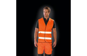 Gilet de sécurité haute visibilité à 2 bandes fluorescentes