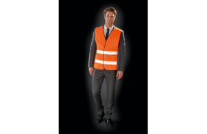 Gilet de sécurité haute visibilité à 2 bandes fluorescentes