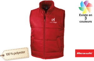 Bodywarmer personnalise déperlant à coupe-vent