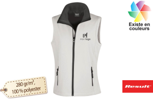 Bodywarmer personnalisé pour femme en softshell léger