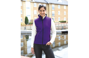 Bodywarmer personnalisé pour femme en softshell léger