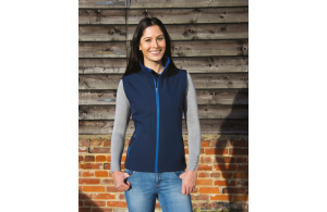 Bodywarmer personnalisé pour femme en softshell léger