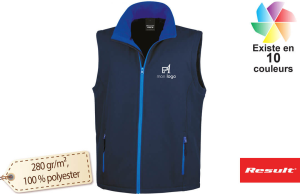 Bodywarmer personnalisé pour homme en softshell léger