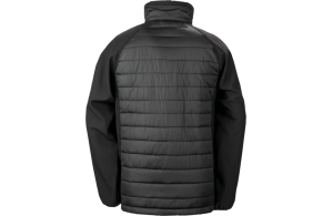 Softshell personnalisée black compass à fibre recyclée bio