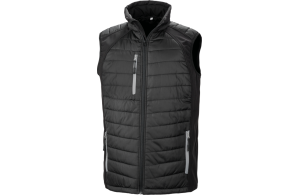 Gilet softshell sans manche black compass à fibre bio recyclé