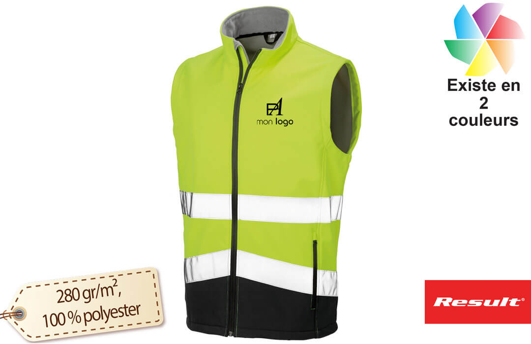 Gilet De Sécurité Softshell Publicitaire, Gilet De Sécurité personnalisé