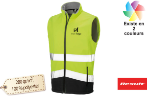 Gilet softshell de sécurité à haute visibilité personnalisable 