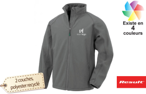 Softshell personnalisée respirante à fibre recyclée homme