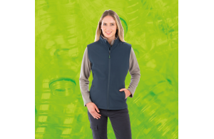 Softshell sans manche personnalisée femme fibre recyclé bio