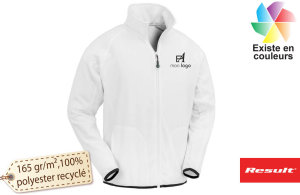 Veste polaire personnalisée légère à fibre recyclée bio