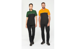 Polo de travail personnalisé bicolore bio écoresponsable