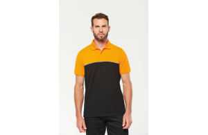 Polo de travail personnalisé bicolore bio écoresponsable