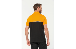 Polo de travail personnalisé bicolore bio écoresponsable