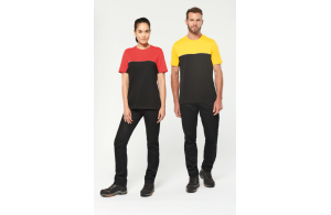 T-shirt de travail personnalisable bicolore bio écoresponsable