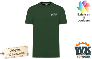 T-shirt de travail en coton bio écoresponsable personnalisable 