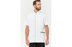 Blouse médicale couleur avec pression pour homme