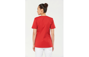 Blouse médicale couleur avec pression pour femme