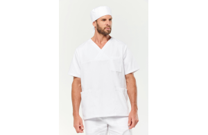 Tunique médicale couleur à manche courte pour homme