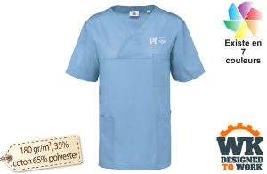 Tunique médicale couleur personnalisable à manche courte pour homme 