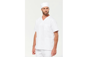 Tunique médicale couleur à manche courte pour homme