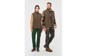 Bodywarmer polaire personnalisé de travail avec intérieur sherpa