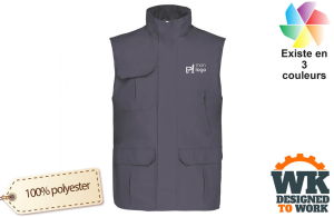 Bodywarmer de travail matelassé multi-poches personnalisé 