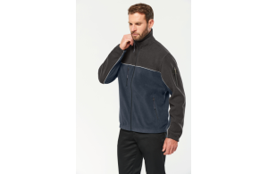 Veste polaire personnalisée de travail bicolore bio écoresponsable