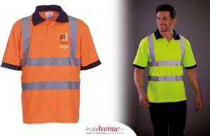 Polo de sécurité bandes réfléchissantes haute visibilité