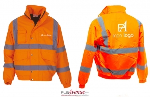 Blouson de sécurité bande réfléchissante haute visibilité