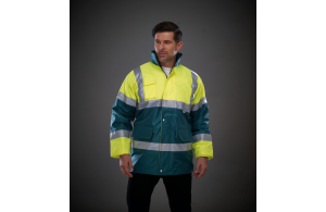 Veste imperméable de sécurité à haute visibilité