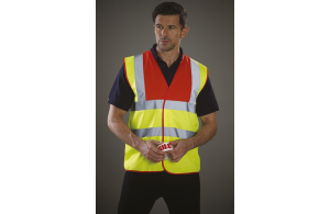 Gilet de sécurité professionnel bicolore à haute visibilité