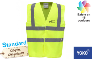 Gilet jaune, Objet publicitaire, Sirio - gilet de sécurité  personnalisable fluorescent, haute visibilité