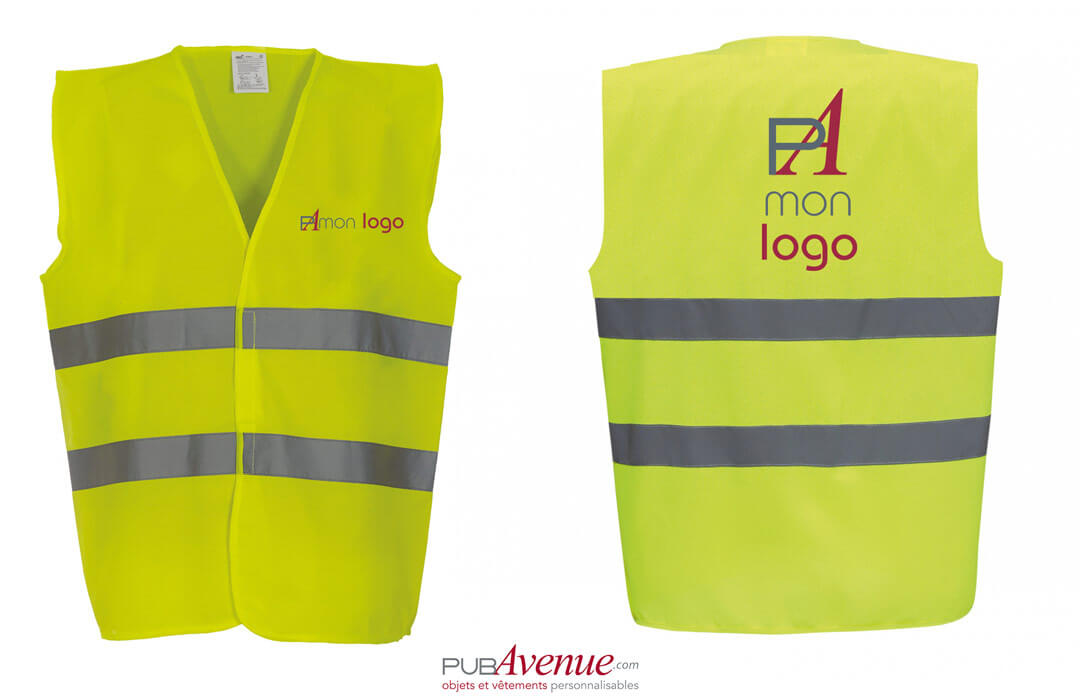 GILETS DE SÉCURITÉ publicitaires personnalisable avec logo