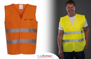 Gilet de sécurité fluorescent à fermeture par Velcro®