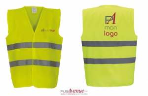 Gilet de sécurité fluorescent à fermeture par Velcro®