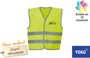 Gilet de sécurité haute visibilité pour enfant personnalisable 