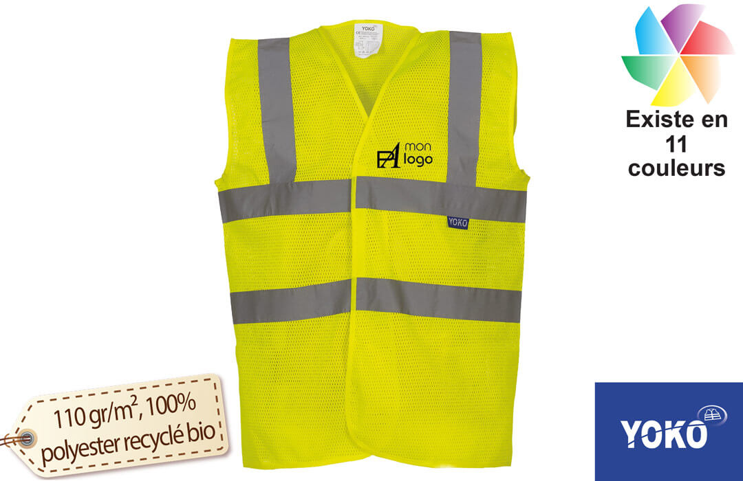 Gilet fluo personnalisé - Expédition Rapide