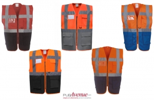 Gilet de travail haute visibilité multipoches