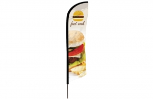 Drapeau plume publicitaire 2400 x 550 cm