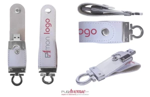 Clé USB personnalisée voyage en cuir