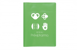 Pochette ordonnance publicitaire personnalisé 3 pli en PVC standard lisse made in France 