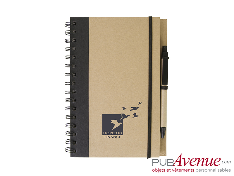 Bloc-notes et stylo personnalisable en express