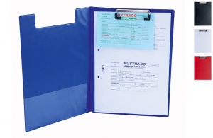 Conférencier porte folio avec pince porte documents