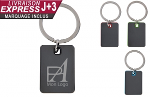 Porte-clés rectangle personnalisé logo publicitaire en express 