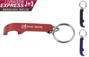 Porte-clés décapsuleur personnalisé logo publicitaire en express 