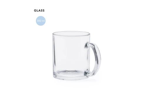 Mug personnalisé en verre transparent Brant de 350 ml
