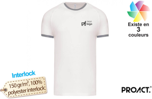 T-shirt de sport respirant ProAct performance mixte