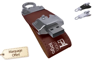 Clé USB en cuir voyage
